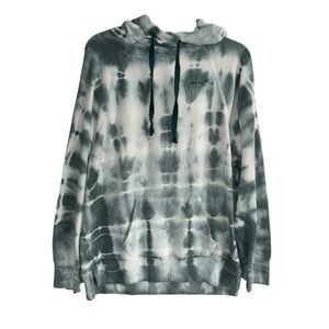 Victorias Secret PINK Hoodie Pullover Sweatshirt Size Small Green White Tie Dye